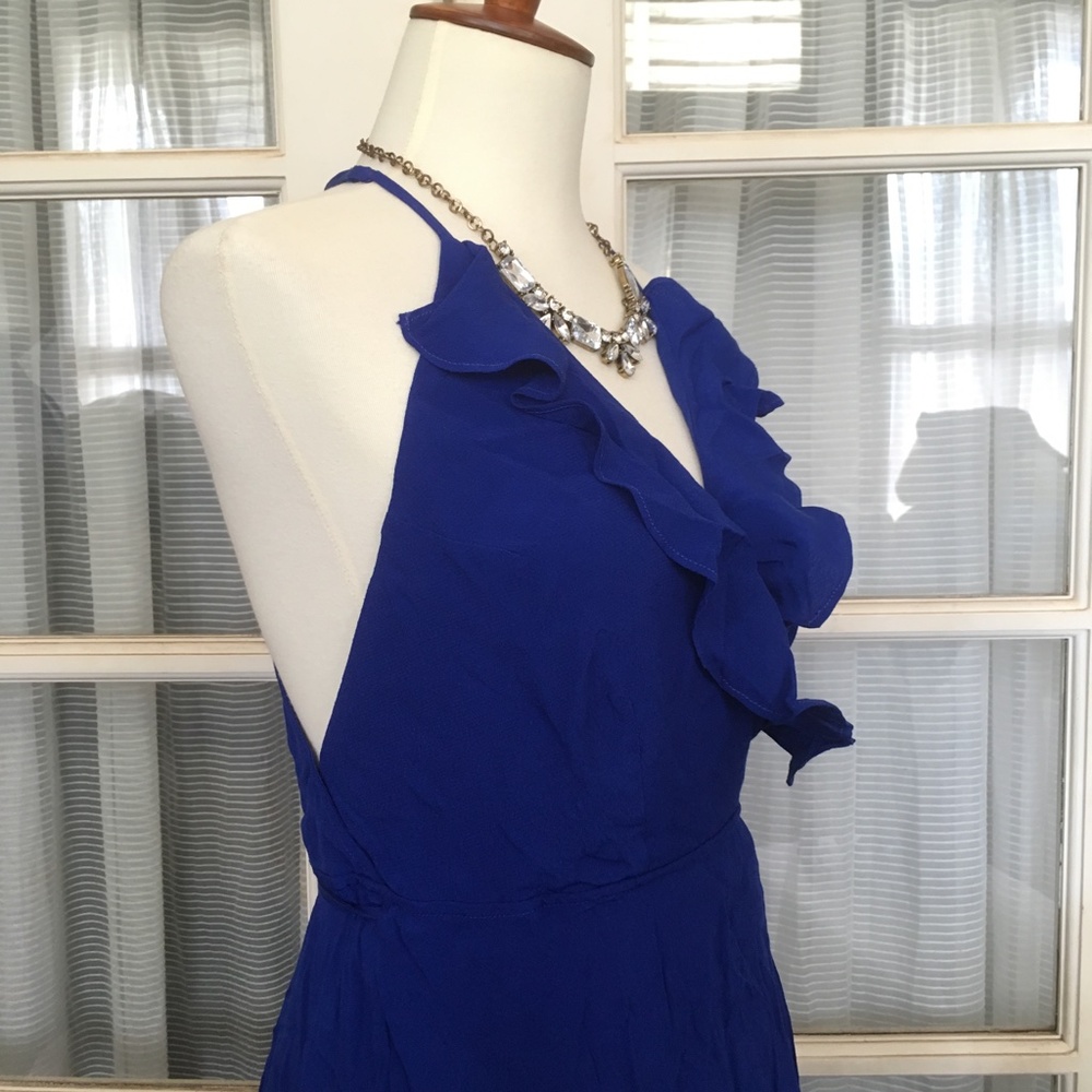 NWT Blue Ruffle Dress - Picture 3 of 3